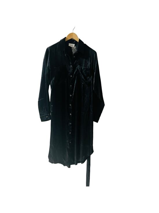 ANDREE BY UNIT Dresses & Skirts - Andree By Unit Metallic Long Sleeve Shirt Dress Size S Small NWT Black